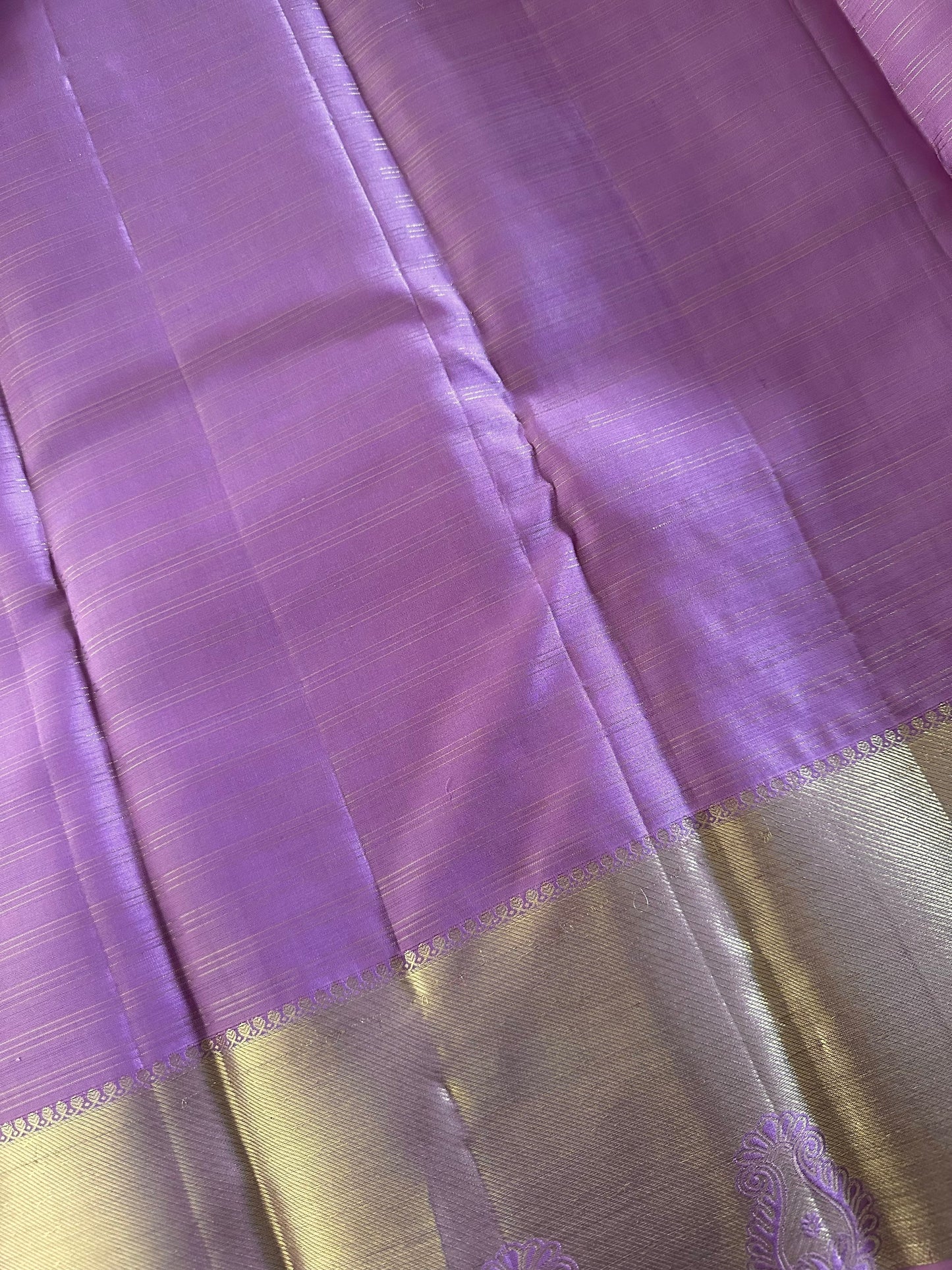 Lilac Kanjivaram Pure Silk Vaira Oosi Saree