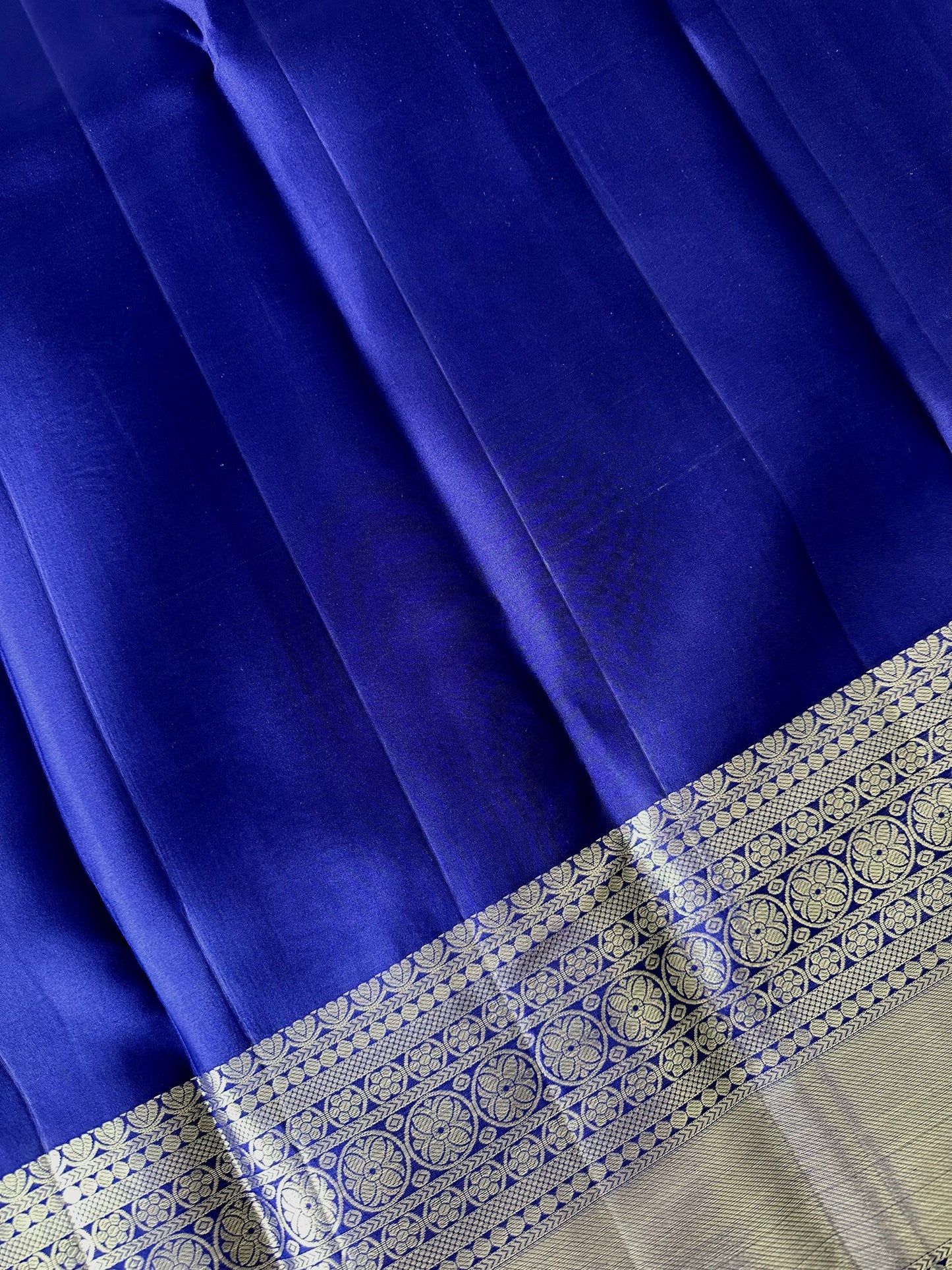 Navy Blue Kanjivaram Pure Silk Fancy Saree