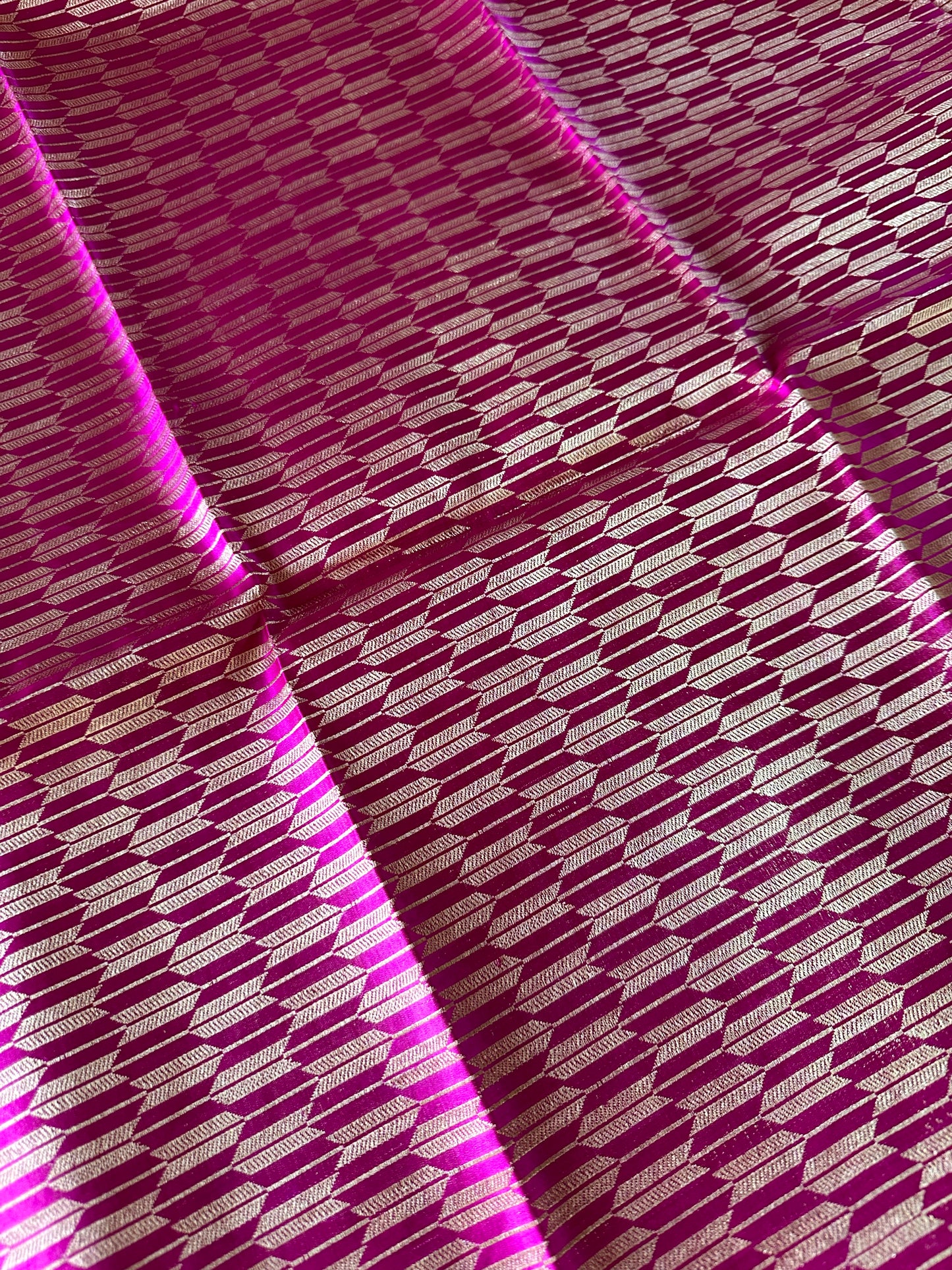 Rose Gold Zari Woven Banarasi Organza Silk Saree