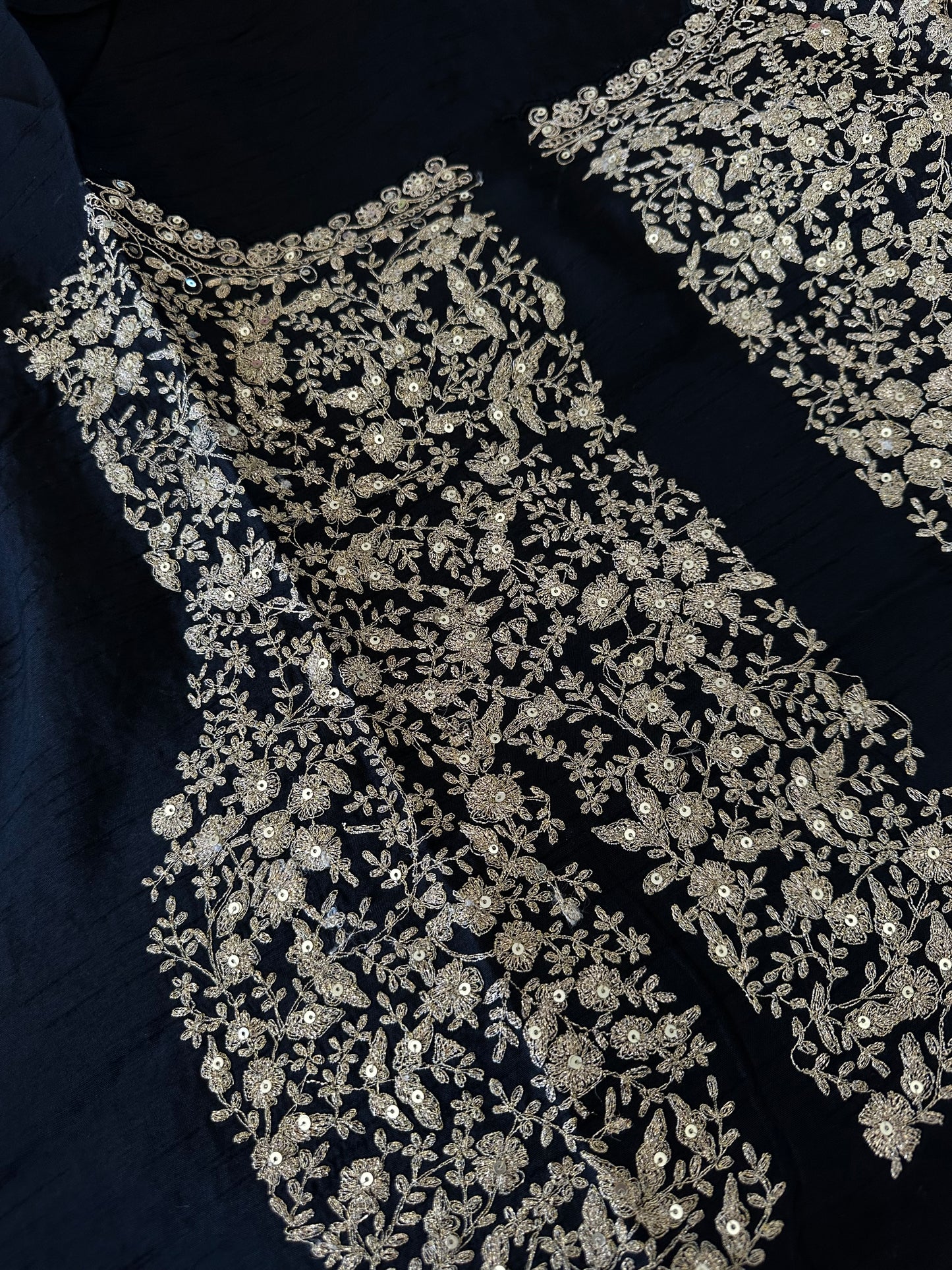 Black Zari Woven Organza Designer Saree