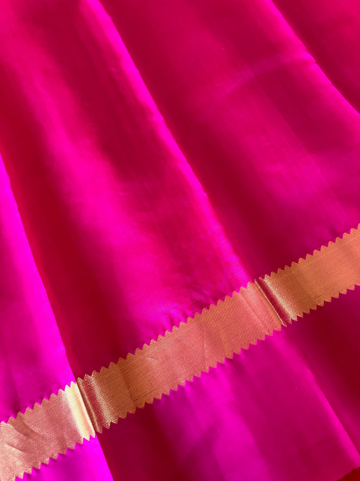 Pink & Orange Kanjivaram Pure Silk Saree