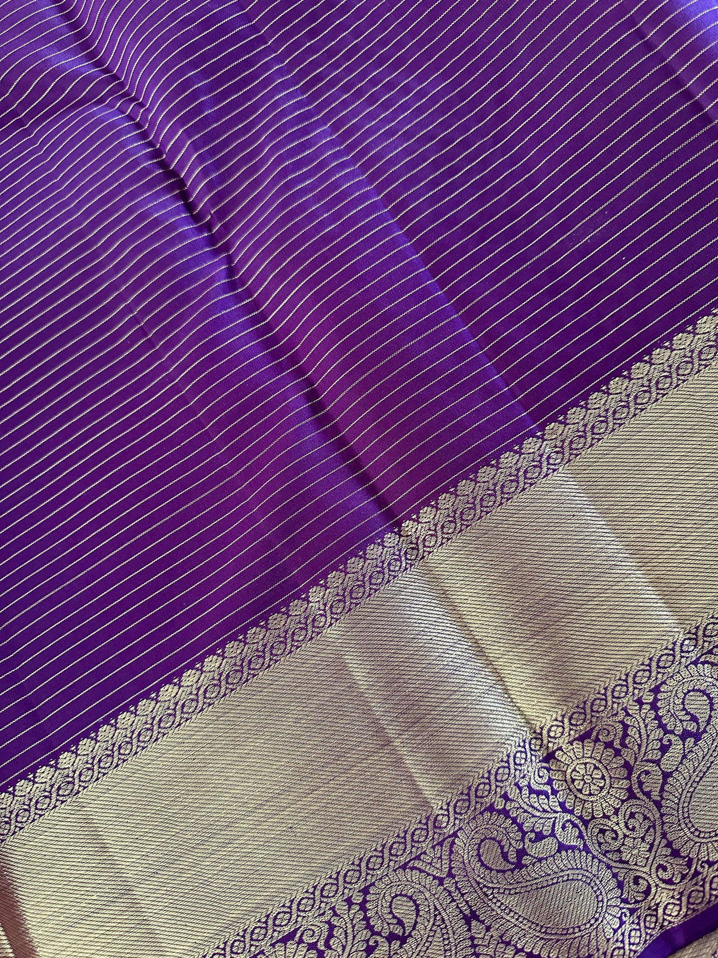 Plum Purple Kanjivaram Pure Silk Vaira Oosi Saree