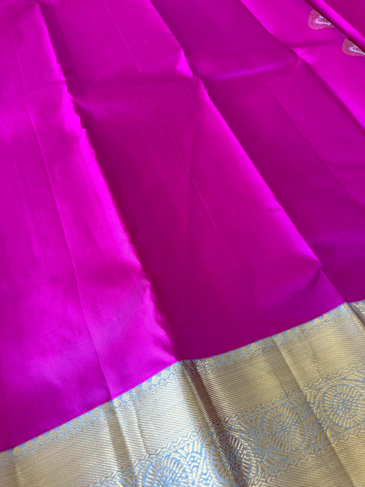 Fuchsia Pink Kanjivaram Pure Silk Saree