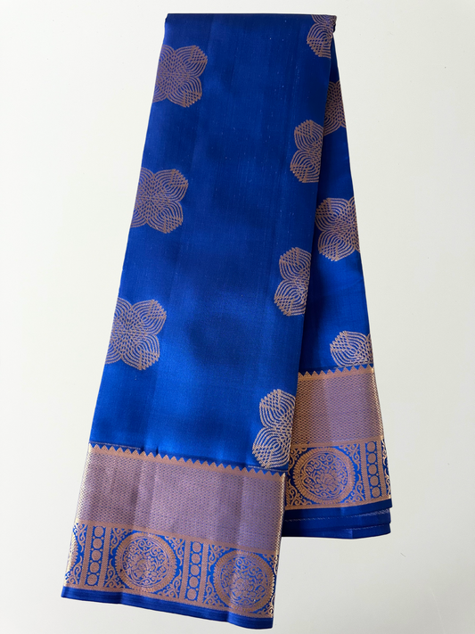 Royal Blue Kanjivaram Pure Silk Saree