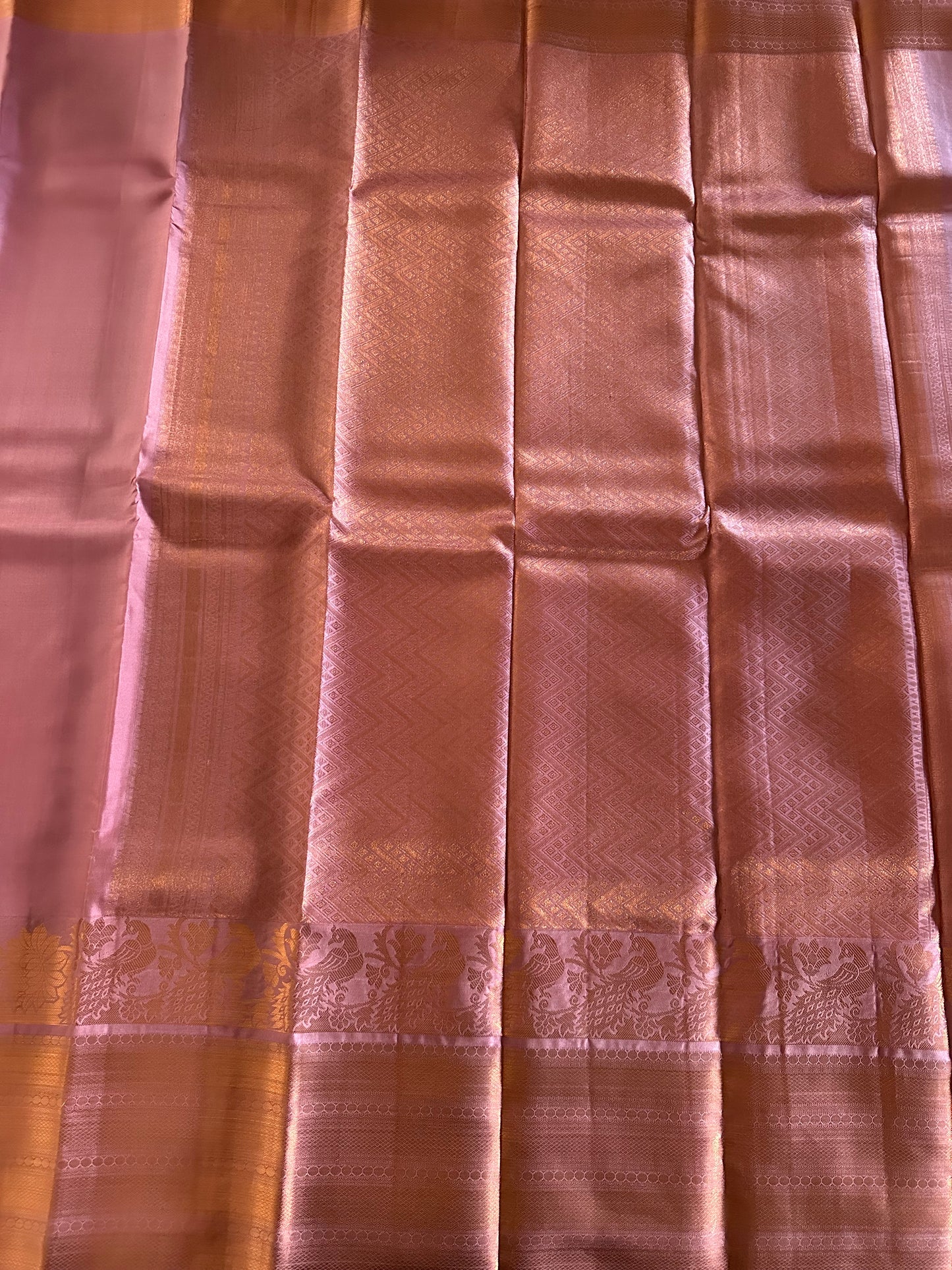 Old Rose Kanjivaram Pure Silk Saree