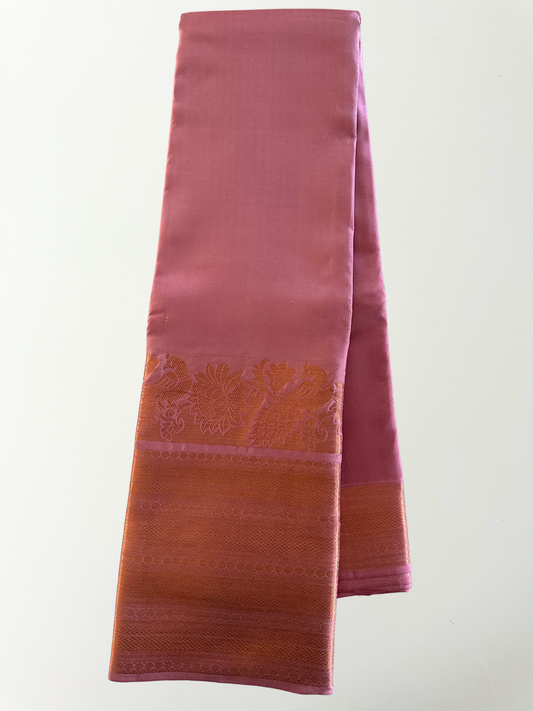 Old Rose Kanjivaram Pure Silk Saree