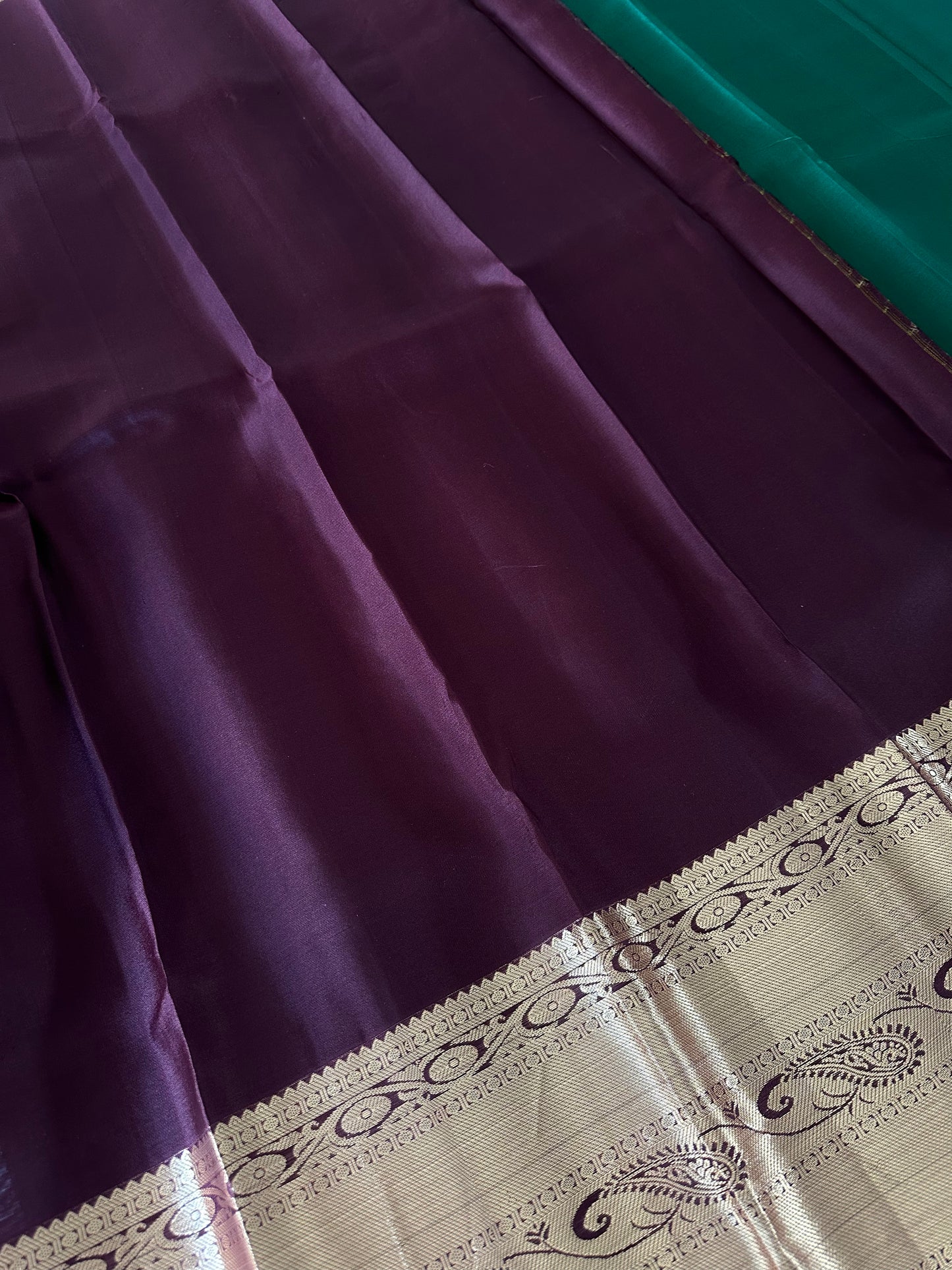 Dark Green Kanjivaram Pure Silk Saree